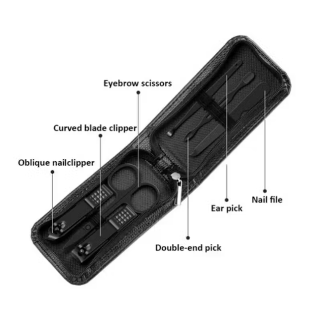 6-Piece Premium Manicure Set with Zip Pouch