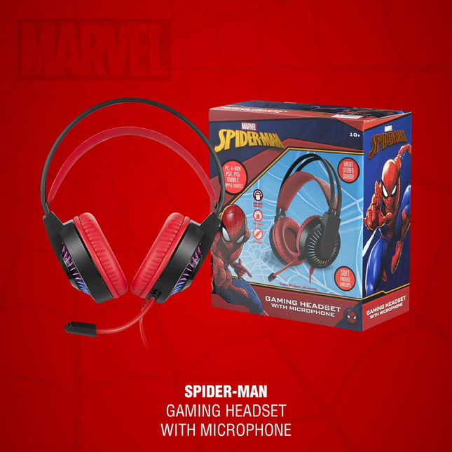 Marvel Spiderman Gaming headphone with boom mic