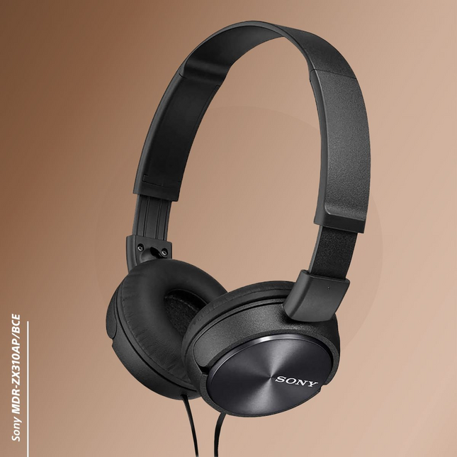 Sony - Foldable Wired Headphones - Black