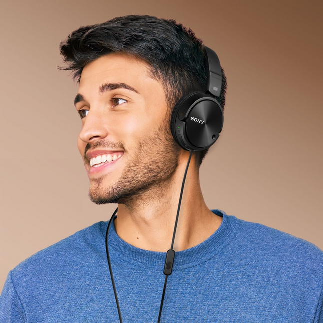 Sony - Foldable Wired Headphones - Black