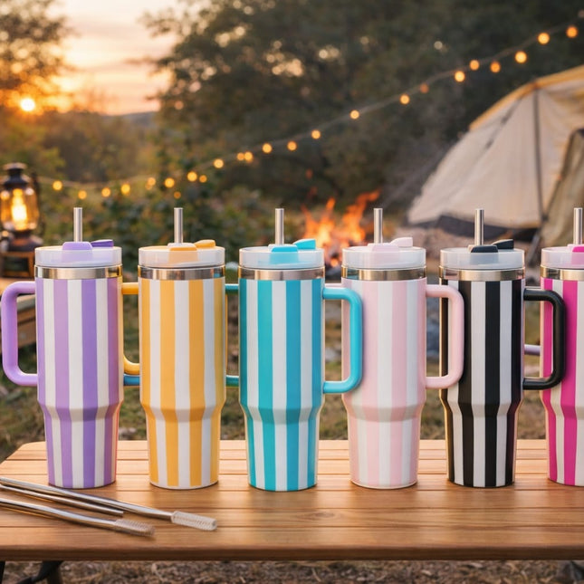 Candy Stripe Travel Tumbler 1.2L